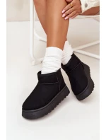 Dámské Sněhule Na Platformě Zateplené Kožíškem Černé Vesirae Dámské Sněhule Na Platformě Zateplené Kožíškem Černé Vesirae