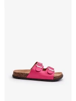 Dámské pantofle s přezkami Fuchsia Oliena