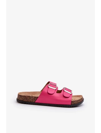 Dámské pantofle s přezkami Fuchsia Oliena