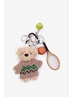 Přívěsek na klíče Přívěšek na kabelku Medvěd Raketová s míčkem Zlatý