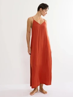 Summer Satin Dress - ORANGE - TRIUMPH ORANGE - TRIUMPH