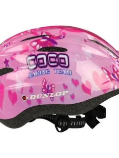 DĚTSKÁ NASTAVITELNÁ CYKLISTICKÁ PŘILBA DUNLOP R. (48-52CM) RŮŽOVÁ