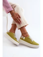 Dámské tenisky MEMORY FOAM SYSTEM BIG STAR NN276003 Limetkové