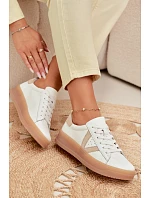 Dámské tenisky z pravé kůže na platformě Vinceza 79597 Bílé