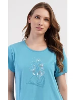 Dámské domácí šaty s krátkým rukávem Book Dámské domácí šaty s krátkým rukávem Book