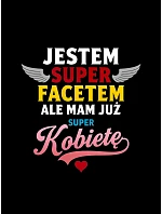 Pánské tričko s potiskem I AM A SUPER FEMALE černé FashionStreet NX0105R