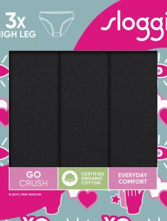 sloggi GO Crush High leg C3P - BLACK - SLOGGI BLACK - SLOGGI