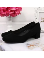 Sergio Leone W SK354C černé semišové lodičky s blokem