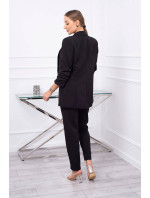 Elegantní souprava saka a kalhot černé barvy