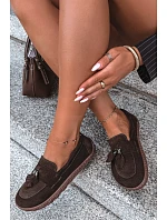 Mokasiny Barefoot z přírodního semiše Zazoo 10220 Hnědé Mokasiny Barefoot z přírodního semiše Zazoo 10220 Hnědé
