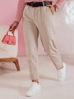 Dámské volnočasové kalhoty s páskem SOFELIA moka FashionStreet UY2505