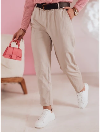 Dámské volnočasové kalhoty s páskem SOFELIA moka FashionStreet UY2505