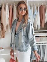 Dámská oversize džínová bunda OVERSOLI modrá FashionStreet TY4904 Dámská oversize džínová bunda OVERSOLI modrá FashionStreet TY4904