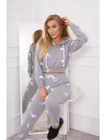 Sada s potiskem pistole šedá