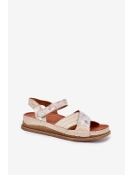 Dámské Kožené Sandály Na Platformě Maciejka L7064-37 Ecru