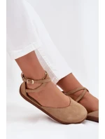 Semišové Baleríny Dámské Barefoot S Pásky Zazoo 191 Béžové Semišové Baleríny Dámské Barefoot S Pásky Zazoo 191 Béžové