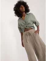 Kalhoty D73761M62237E khaki Kalhoty D73761M62237E khaki