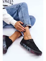 Dámské tenisky s barevnou platformou Big Star LL274239 Černá Dámské tenisky s barevnou platformou Big Star LL274239 Černá