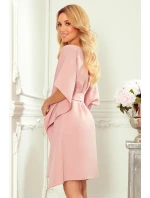 SOFIA - Dámské motýlkové šaty ve špinavě růžové barvě 287-11