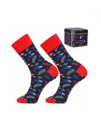 Ponožky Moraj CMLS700-005 Vánoční plechovka 38-43