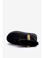 Sněhule Na Platformě S Vzorem Černé Udra