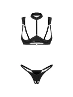 Dámský svůdný set Roccele 2-pcs crotchless černý - Obsessive