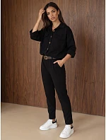 Dámská souprava s blůzou a kalhotami, černá, FashionStreet AY1239 Dámská souprava s blůzou a kalhotami, černá, FashionStreet AY1239
