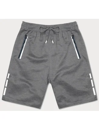 Šedé pánské kraťasy s kontrastními vsadkami (8K925-5) Šedé pánské kraťasy s kontrastními vsadkami (8K925-5)