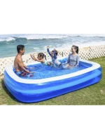 Rodinný obdélníkový nafukovací bazén 262x175x50CM 51258 dětské