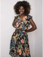 Šaty DHJ SK 13198.27 černá a zelená