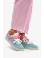 Nízké Dámské Sportovní Boty V Leopardím Mintově-Růžové Zelevelis
