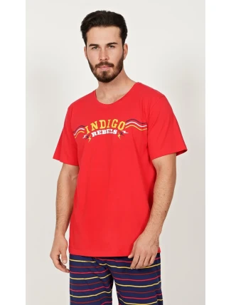 Pánské pyžamo kapri Indigo Pánské pyžamo kapri Indigo