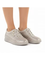 Dámské kožené polobotky na zlaté platformě Vinceza 79603