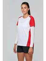 Kariban ProAct PA 4015 Dámské kontrastní sportovní tričko 20.4015 white/navy