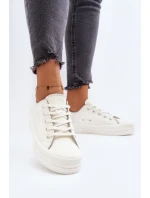 Dámské tenisky z ekologické kůže Big Star NN274847 Bílé