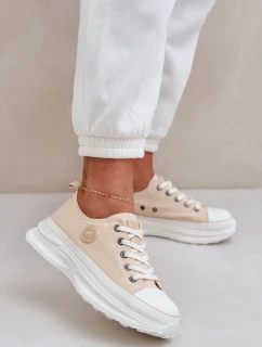 Dámské Tenisky Na Masivní Podešvi Big Star NN274127 Béžové