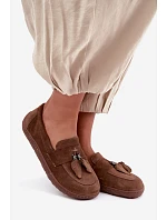 Mokasyny Barefoot z přírodního semiše Zazoo 10220 hnědé Mokasyny Barefoot z přírodního semiše Zazoo 10220 hnědé