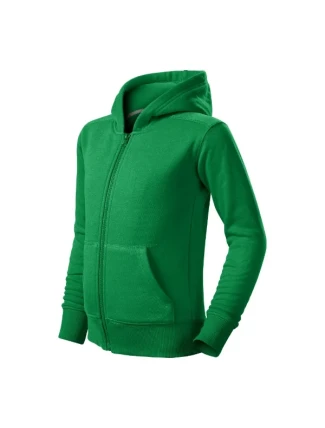 Trendy Zipper mikina dětská středně zelená