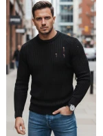 Pánský černý svetr FashionStreet WX1991