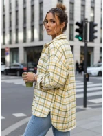 Dámská kostkovaná zelenožlutá košile FashionStreet DY0481