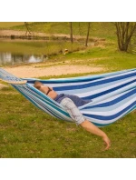 Zahradní houpací síť pro 2 osoby Luxe XXL 250x150 cm modrá 1021201 Zahradní houpací síť pro 2 osoby Luxe XXL 250x150 cm modrá 1021201