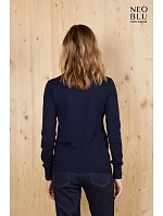 NEOBLU Sullivan Women Dámský svetr s výstřihem do V 24.3988 night blue NEOBLU Sullivan Women Dámský svetr s výstřihem do V 24.3988 night blue