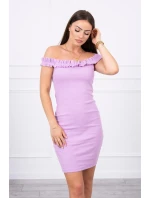 Španělské šaty s volánky fialové Španělské šaty s volánky fialové