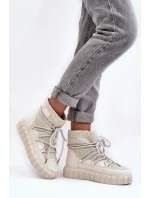 Ocieplené sněžné boty s džetami GOE MM2N4081 bežové