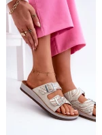 Pohodlné Dámské Žabky S Sponami Inblu CP000045 Béžové