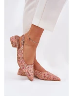 Pletené Dámské Sandály Na Jemném Podpatku Multikolor Jorela