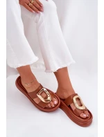 Dámské sandály na platformě se zlatým detailem Camel Ularinea Dámské sandály na platformě se zlatým detailem Camel Ularinea