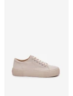 Dámské Textilní Tenisky Big Star RR274407 Béžové