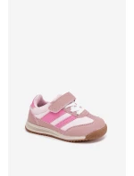 Dětské sneakersy sportovní boty na suchý zip růžové Viona