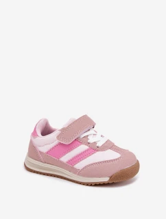 Dětské sneakersy sportovní boty na suchý zip růžové Viona